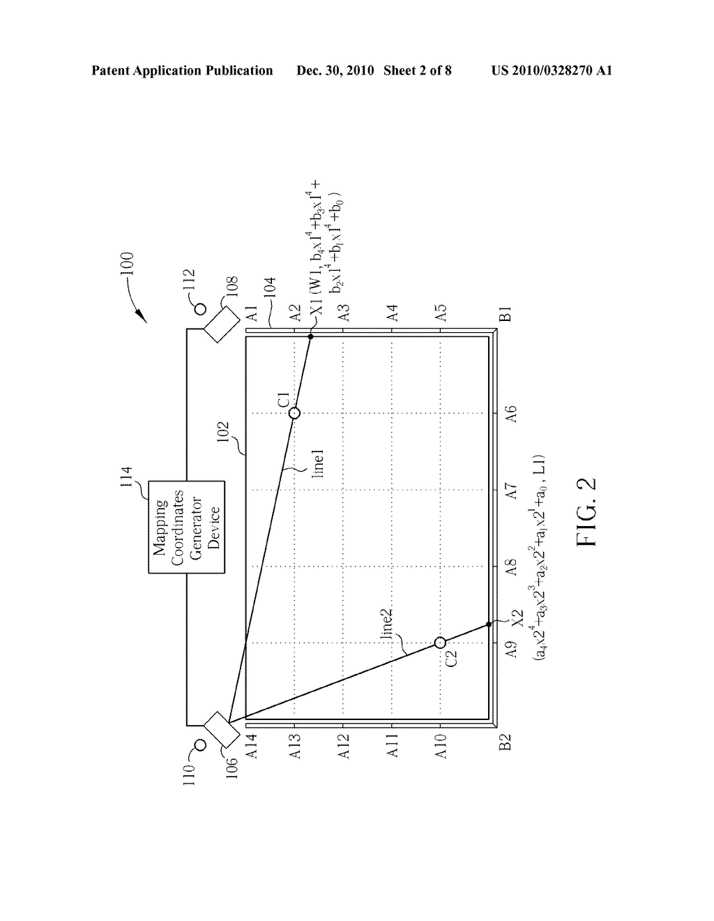OBJECT DETECTION CALIBRATION SYSTEM OF AN OPTICAL TOUCH SCREEN AND METHOD THEREOF - diagram, schematic, and image 03