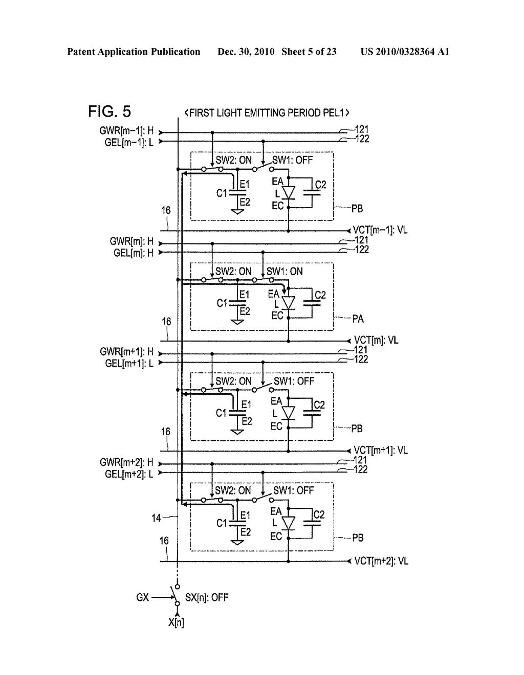 METHOD OF DRIVING LIGHT EMITTING DEVICE, LIGHT EMITTING DEVICE AND ELECTRONIC APPARATUS - diagram, schematic, and image 06