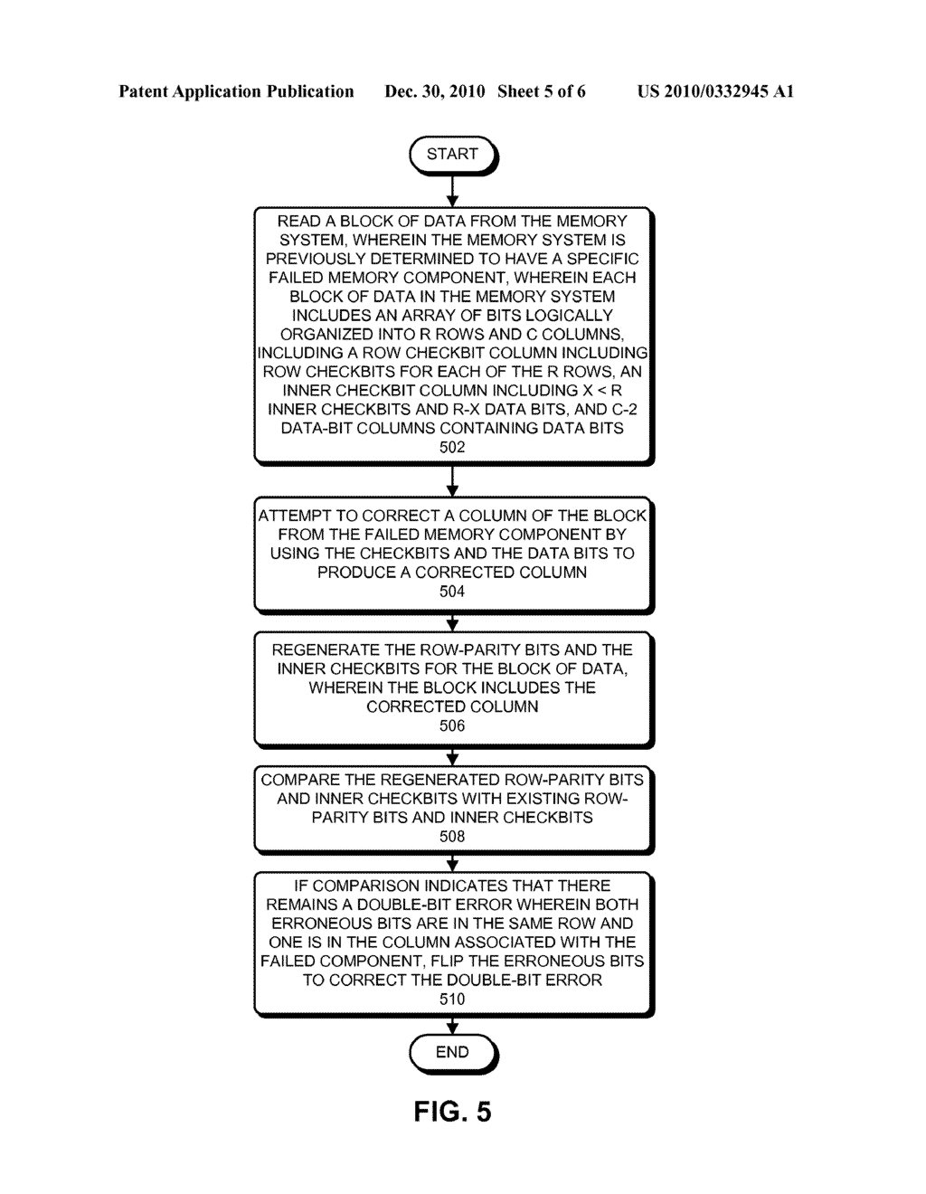 FACILITATING PROBABILISTIC ERROR DETECTION AND CORRECTION AFTER A MEMORY COMPONENT FAILURE - diagram, schematic, and image 06