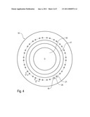 SHAPING AIR RING COMPRISING AN ANNULAR CAVITY AND CORRESPONDING BELL CUP diagram and image