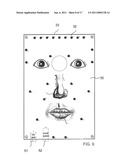 LIGHTING FIXTURE AND METHOD FOR CREATING VISUAL EFFECTS AND METHOD FOR CREATING A DISTORTED IMAGE diagram and image