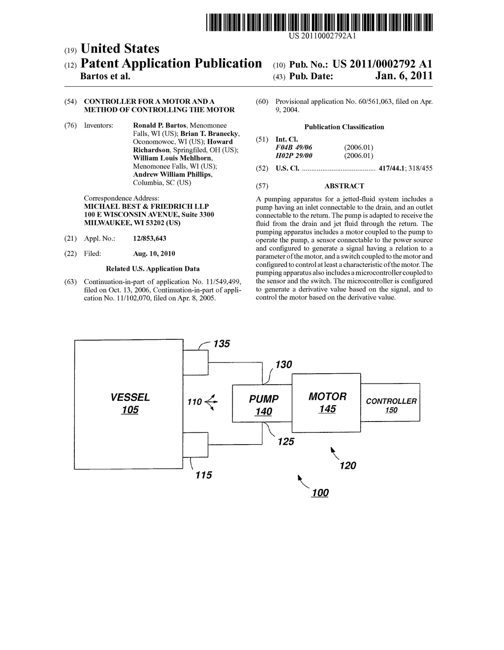CONTROLLER FOR A MOTOR AND A METHOD OF CONTROLLING THE MOTOR - diagram, schematic, and image 01