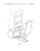 ELECTRICAL CONNECTION IN A SPLIT POST OF A WAGERING GAME CHAIR diagram and image