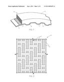 Fabric for toothed power transmission belt and belt diagram and image