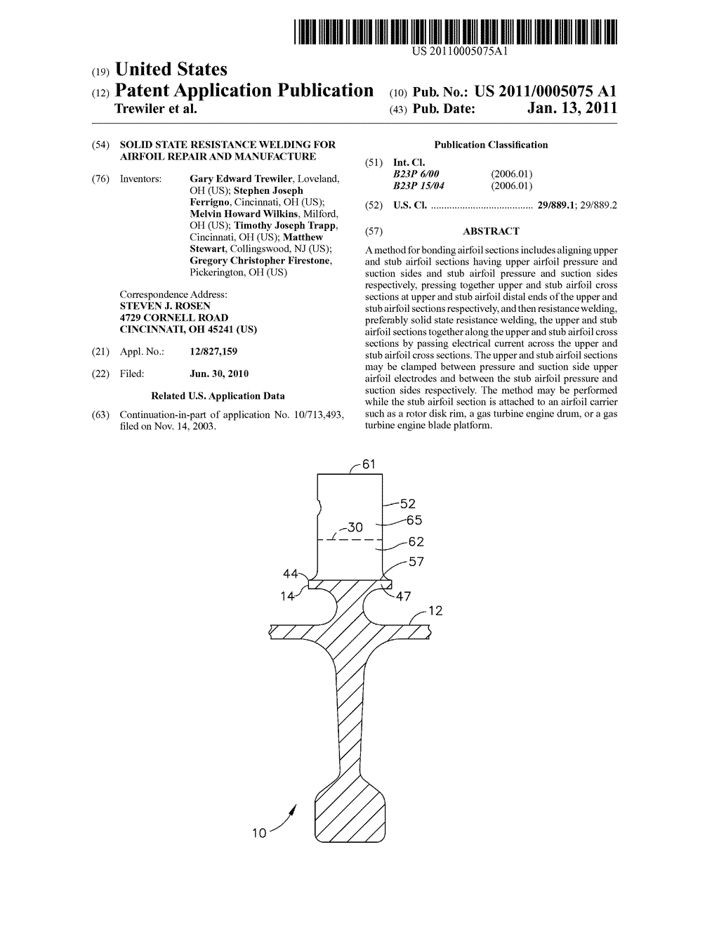 SOLID STATE RESISTANCE WELDING FOR AIRFOIL REPAIR AND MANUFACTURE - diagram, schematic, and image 01