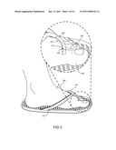 Article of Footwear with Thong Portion Including Grooves diagram and image