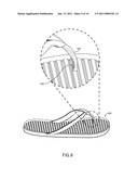 Article of Footwear with Thong Portion Including Grooves diagram and image