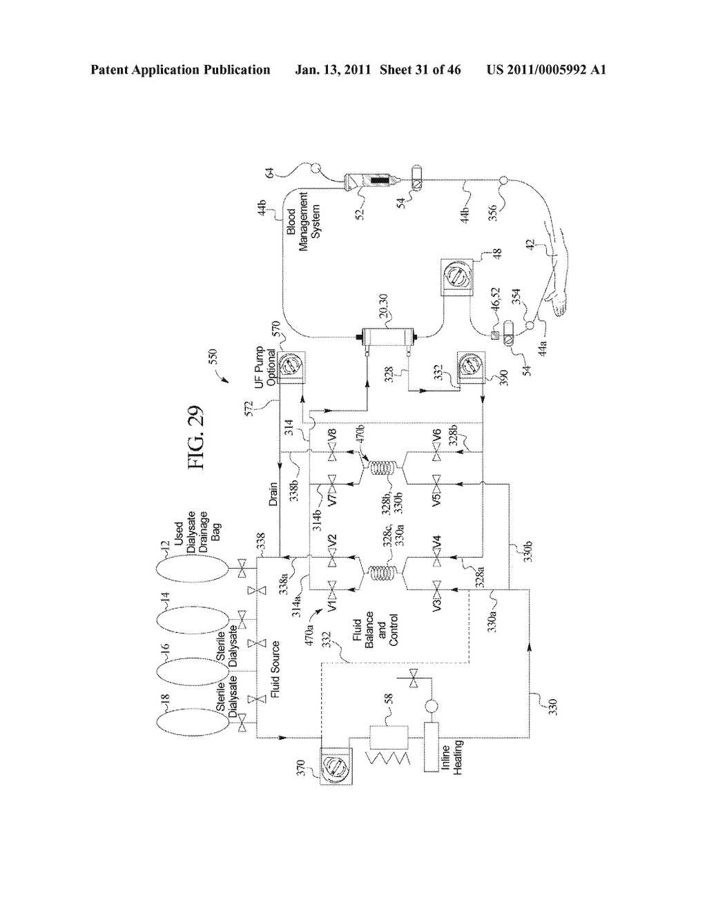 DIALYSIS SYSTEM WITH BALANCE CHAMBER PRIME AND RINSEBACK - diagram, schematic, and image 32