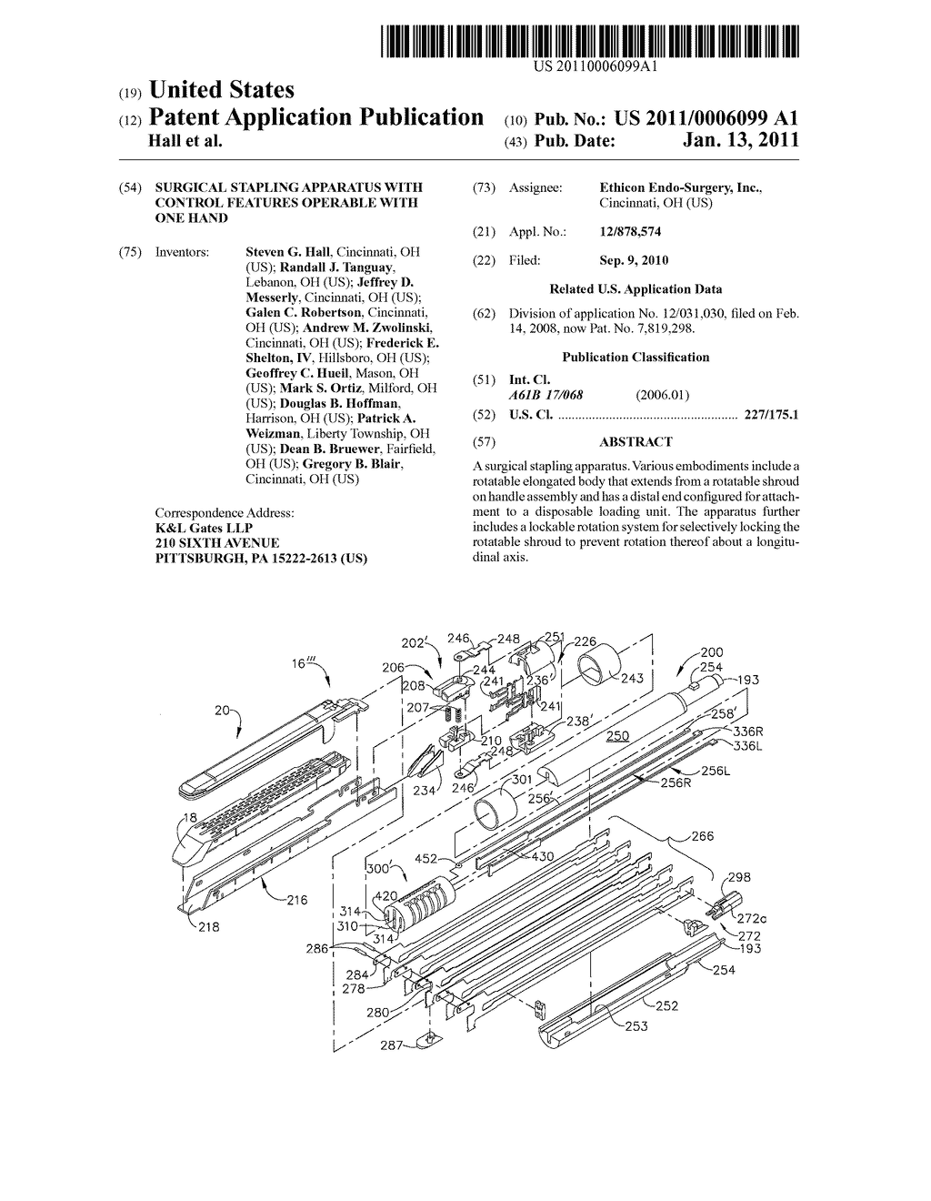 SURGICAL STAPLING APPARATUS WITH CONTROL FEATURES OPERABLE WITH ONE HAND - diagram, schematic, and image 01