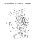 MOUNTING STRUCTURE OF KNEE AIRBAG DEVICE AND ELECTRIC POWER STEERING DRIVE MOTOR diagram and image