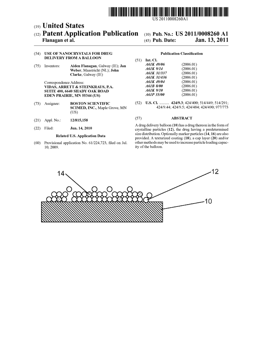 Use of Nanocrystals for Drug Delivery from a Balloon - diagram, schematic, and image 01