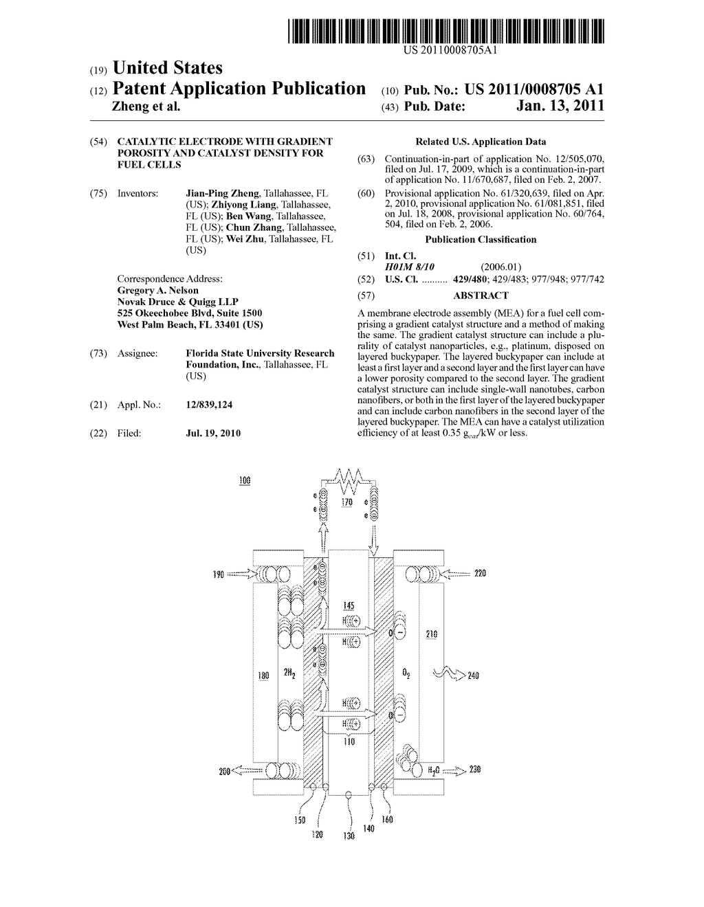 CATALYTIC ELECTRODE WITH GRADIENT POROSITY AND CATALYST DENSITY FOR FUEL CELLS - diagram, schematic, and image 01