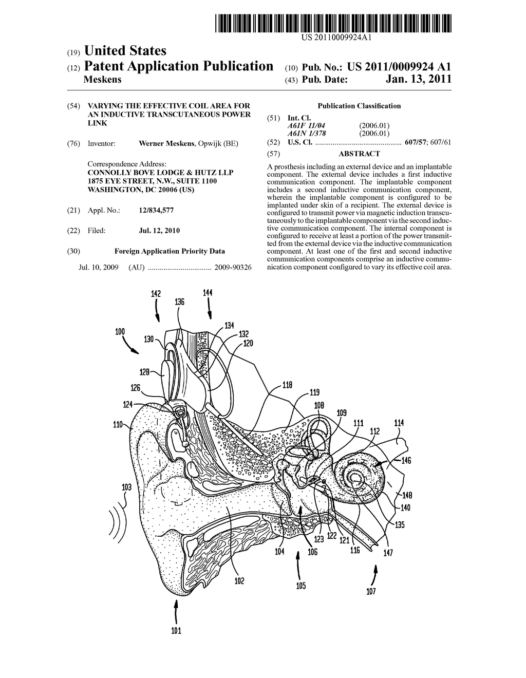 VARYING THE EFFECTIVE COIL AREA FOR AN INDUCTIVE TRANSCUTANEOUS POWER LINK - diagram, schematic, and image 01