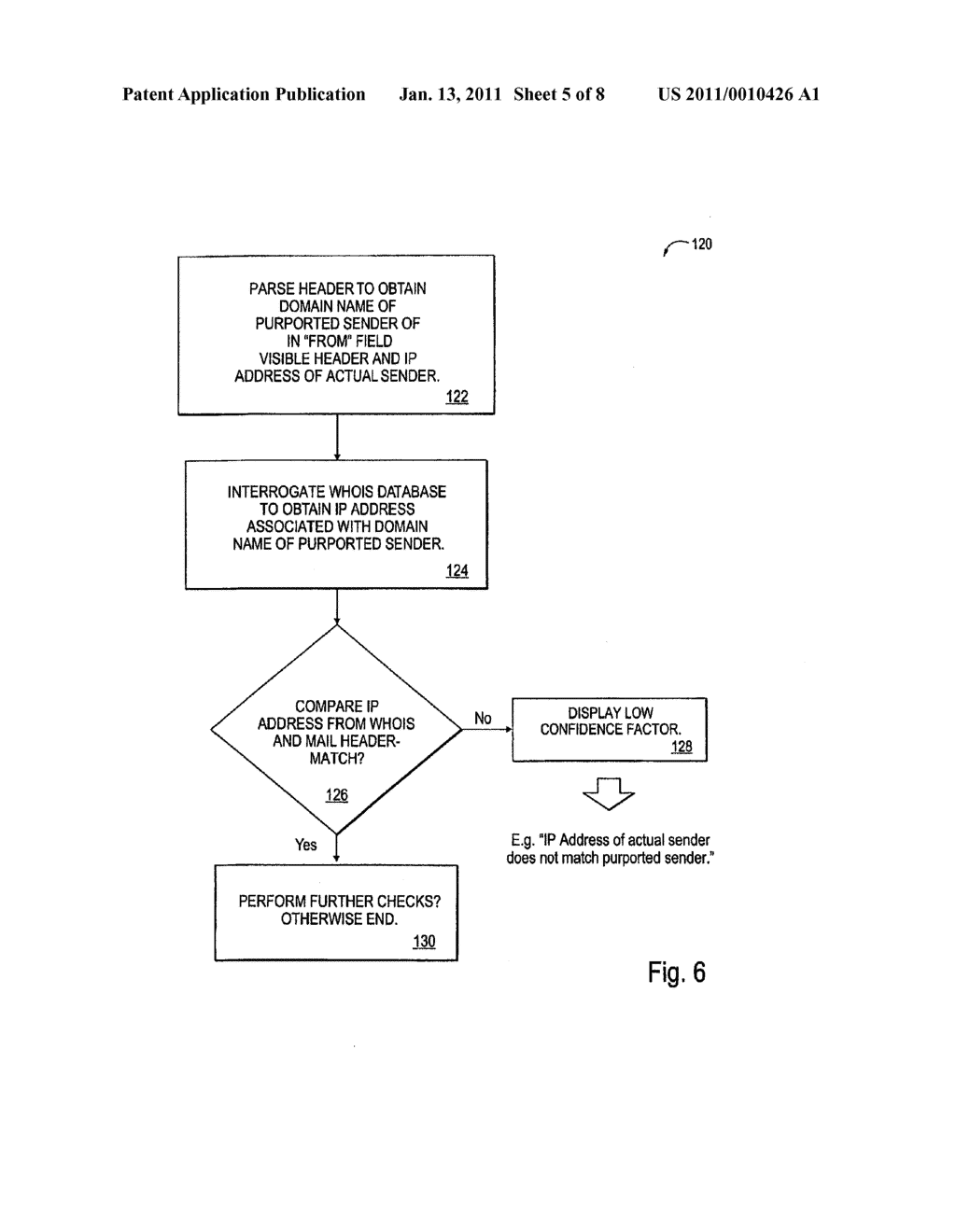METHOD AND APPARATUS FOR AUTHENTICATING ELECTRONIC COMMUNICATION - diagram, schematic, and image 06
