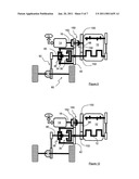 TRAVEL SYSTEM FOR A HYBRID TYPE MOTOR VEHICLE AND METHOD FOR DRIVING SAME diagram and image