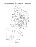 SHOCK-ABSORBING SUSPENSION DEVICE FOR A WHEELED VEHICLE diagram and image