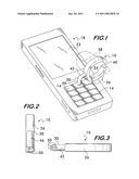 Thumb Retained Stylus for Interfacing with a Handheld Device Such as a Mobile Phone diagram and image