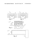 Quasi-radial heatsink with rectangular form factor and uniform fin length diagram and image