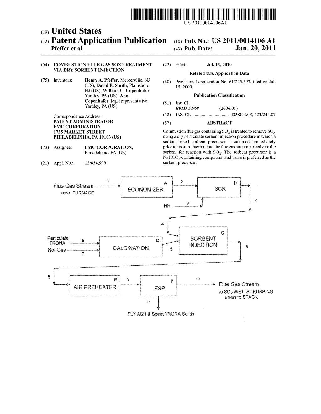 COMBUSTION FLUE GAS SOx TREATMENT VIA DRY SORBENT INJECTION - diagram, schematic, and image 01