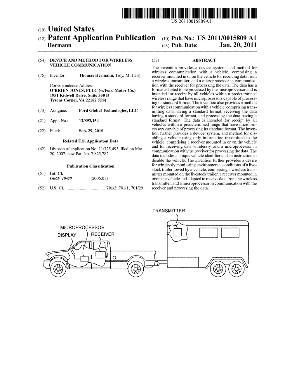 Device and Method for Wireless Vehicle Communication - diagram, schematic, and image 01