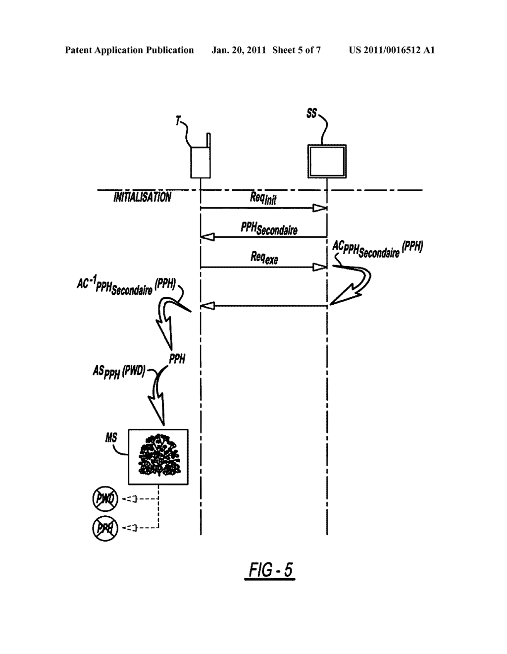 METHOD FOR AUTHORISING A CONNECTION BETWEEN A COMPUTER TERMINAL AND A SOURCE SERVER - diagram, schematic, and image 06