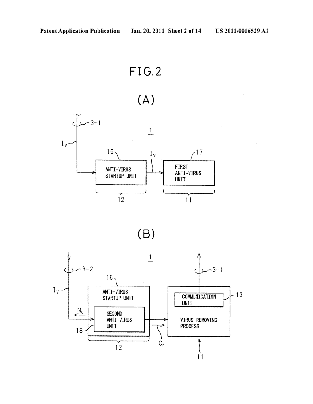 INFORMATION PROCESSING APPARATUS COOPERATING WITH VIRUS MANAGEMENT FUNCTION DEVICE, AND ANTI-VIRUS METHOD - diagram, schematic, and image 03