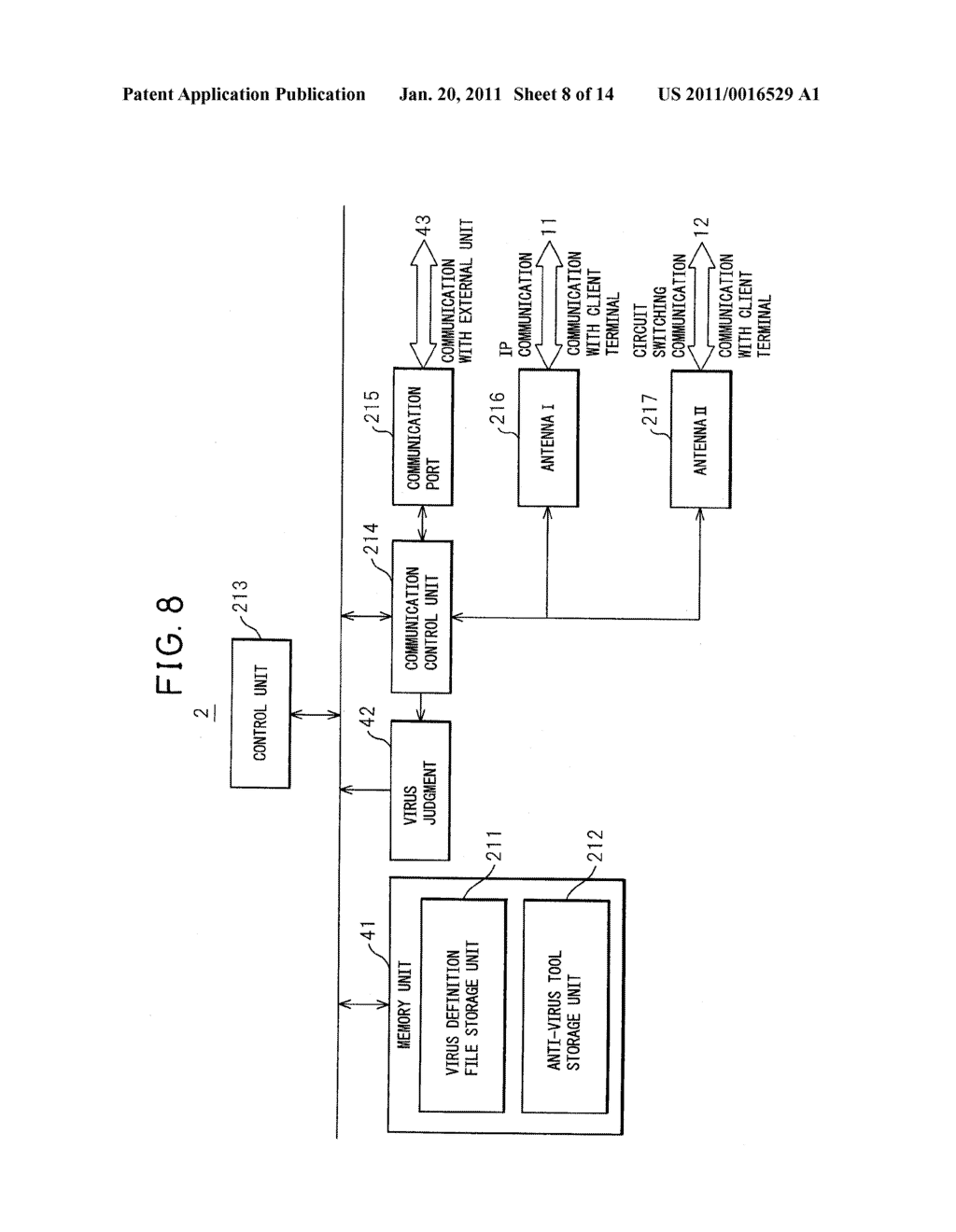 INFORMATION PROCESSING APPARATUS COOPERATING WITH VIRUS MANAGEMENT FUNCTION DEVICE, AND ANTI-VIRUS METHOD - diagram, schematic, and image 09