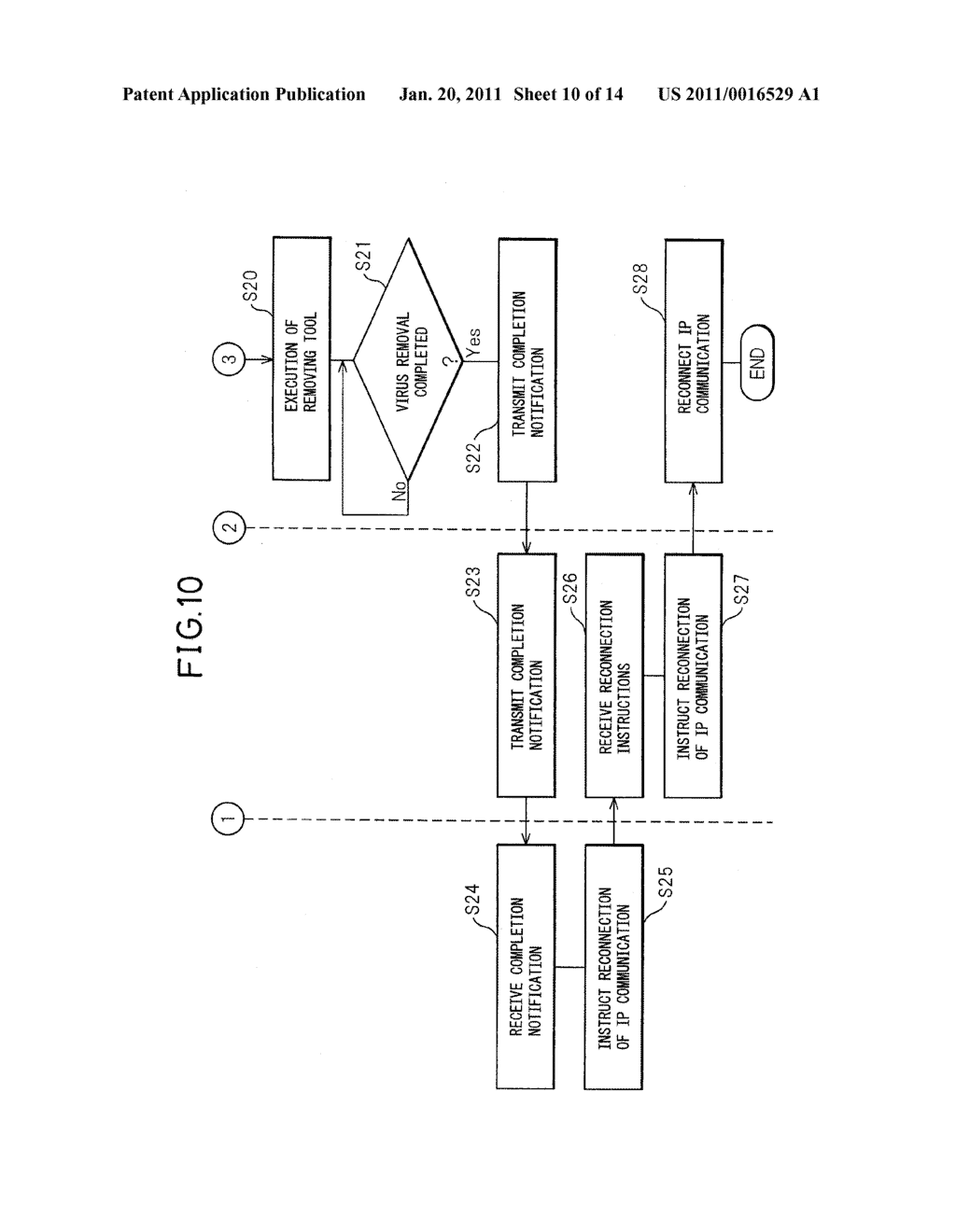 INFORMATION PROCESSING APPARATUS COOPERATING WITH VIRUS MANAGEMENT FUNCTION DEVICE, AND ANTI-VIRUS METHOD - diagram, schematic, and image 11