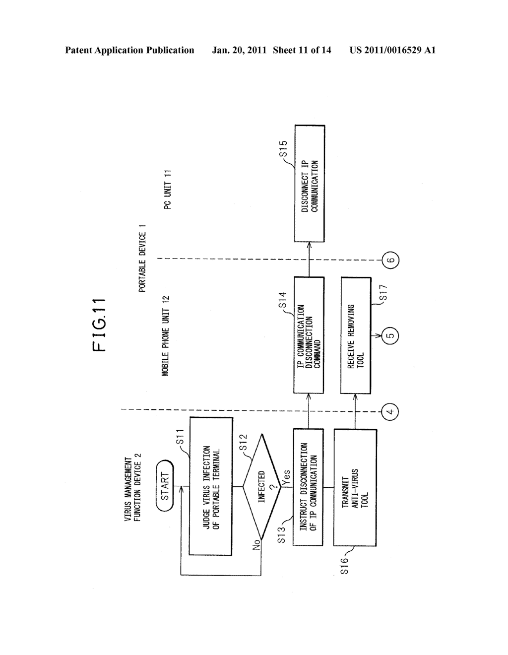 INFORMATION PROCESSING APPARATUS COOPERATING WITH VIRUS MANAGEMENT FUNCTION DEVICE, AND ANTI-VIRUS METHOD - diagram, schematic, and image 12