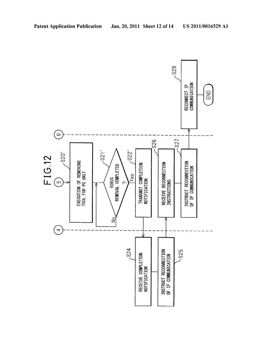 INFORMATION PROCESSING APPARATUS COOPERATING WITH VIRUS MANAGEMENT FUNCTION DEVICE, AND ANTI-VIRUS METHOD - diagram, schematic, and image 13