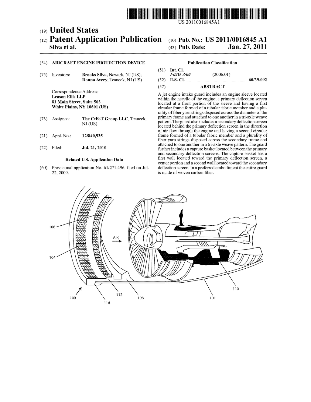 AIRCRAFT ENGINE PROTECTION DEVICE - diagram, schematic, and image 01