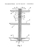 Metal safety rail for open floors of a building under construction diagram and image