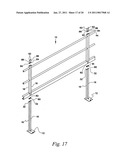 Metal safety rail for open floors of a building under construction diagram and image