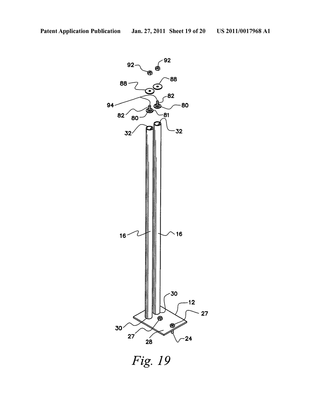 Metal safety rail for open floors of a building under construction - diagram, schematic, and image 20