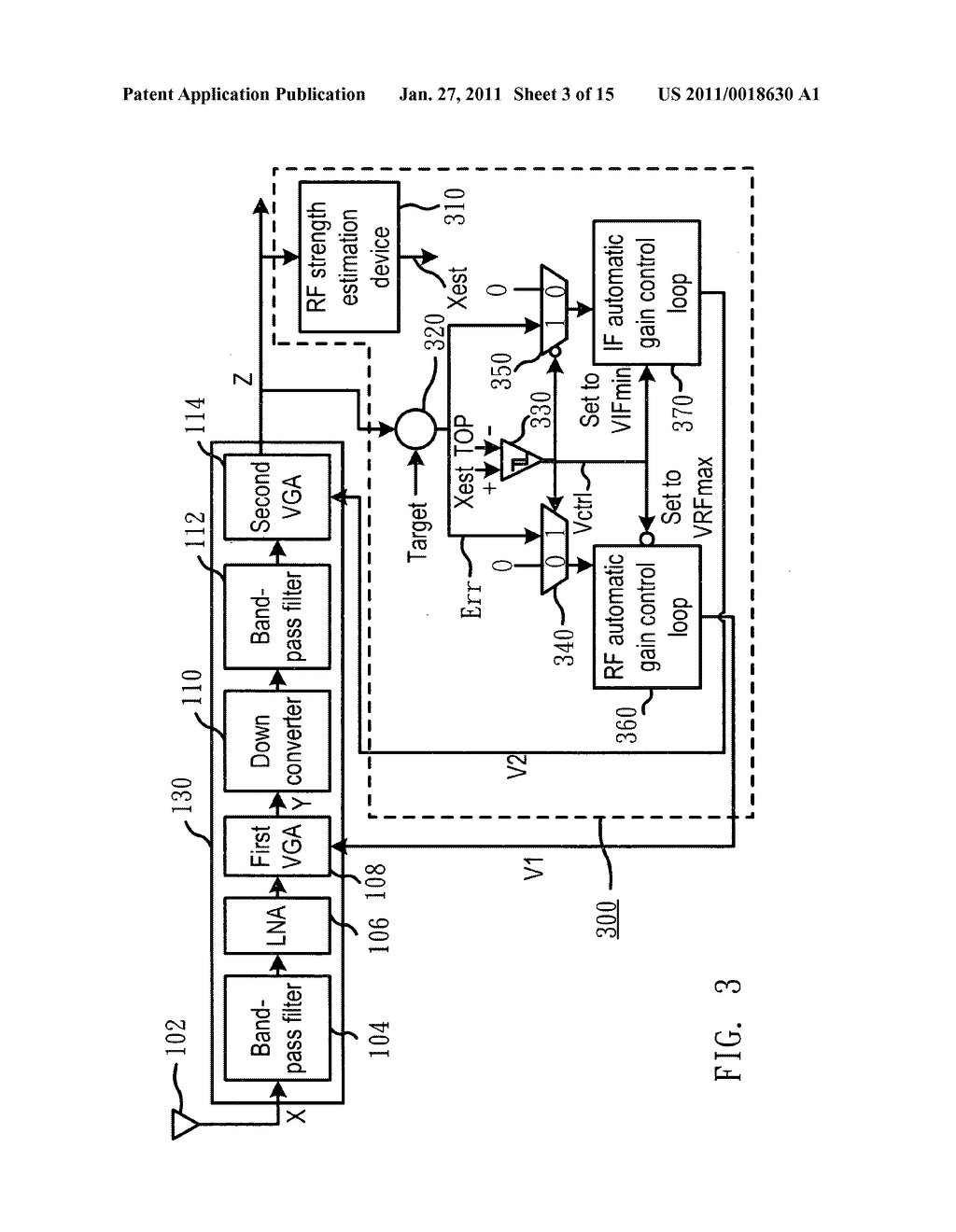 Automatic gain control loop with hysteresis switching - diagram, schematic, and image 04