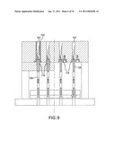 Demolding device for injection molding part with undercut diagram and image