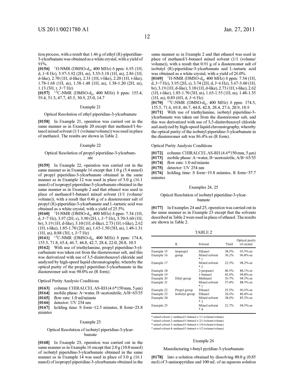 MANUFACTURING METHOD FOR A PIPERIDINE-3-YLCARBAMATE COMPOUND AND OPTICAL RESOLUTION METHOD THEREFOR - diagram, schematic, and image 13