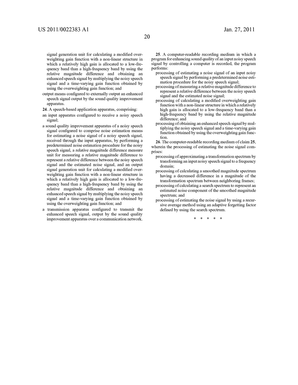 METHOD FOR PROCESSING NOISY SPEECH SIGNAL, APPARATUS FOR SAME AND COMPUTER-READABLE RECORDING MEDIUM - diagram, schematic, and image 40