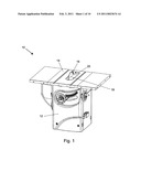 Dust collection system for a table saw diagram and image