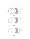 Flexible hose for high pressures and temperatures including a charge-air hose and a cooling-water hose diagram and image