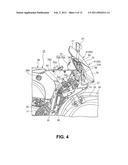 EVAPORATIVE EMISSIONS CANISTER ARRANGEMENT FOR A MOTORCYCLE, AND MOTORCYCLE INCORPORATING SAME diagram and image