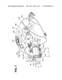 EVAPORATIVE EMISSIONS CANISTER ARRANGEMENT FOR A MOTORCYCLE, AND MOTORCYCLE INCORPORATING SAME diagram and image