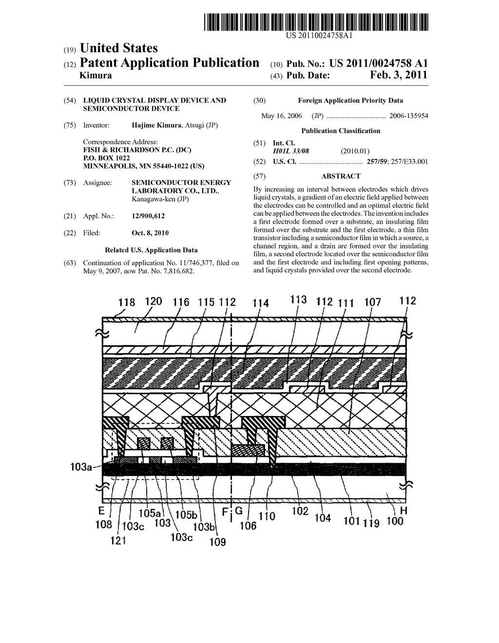 LIQUID CRYSTAL DISPLAY DEVICE AND SEMICONDUCTOR DEVICE - diagram, schematic, and image 01