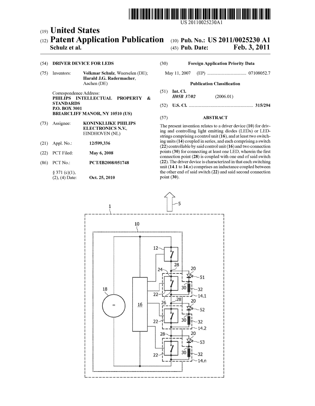 DRIVER DEVICE FOR LEDS - diagram, schematic, and image 01