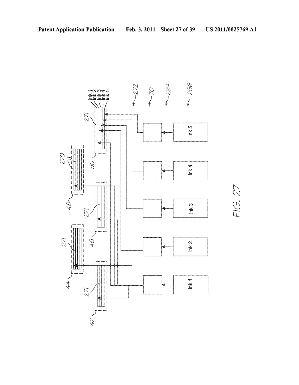 WIDE FORMAT PRINTER WITH PRINTHEADS SUPPLIED BY MULTIPLE INK CONDUITS CONNECTED BY A BYPASS LINE - diagram, schematic, and image 28