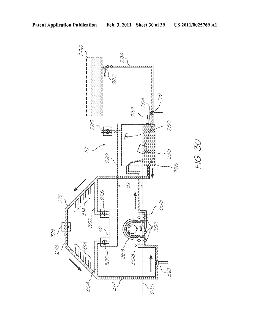 WIDE FORMAT PRINTER WITH PRINTHEADS SUPPLIED BY MULTIPLE INK CONDUITS CONNECTED BY A BYPASS LINE - diagram, schematic, and image 31