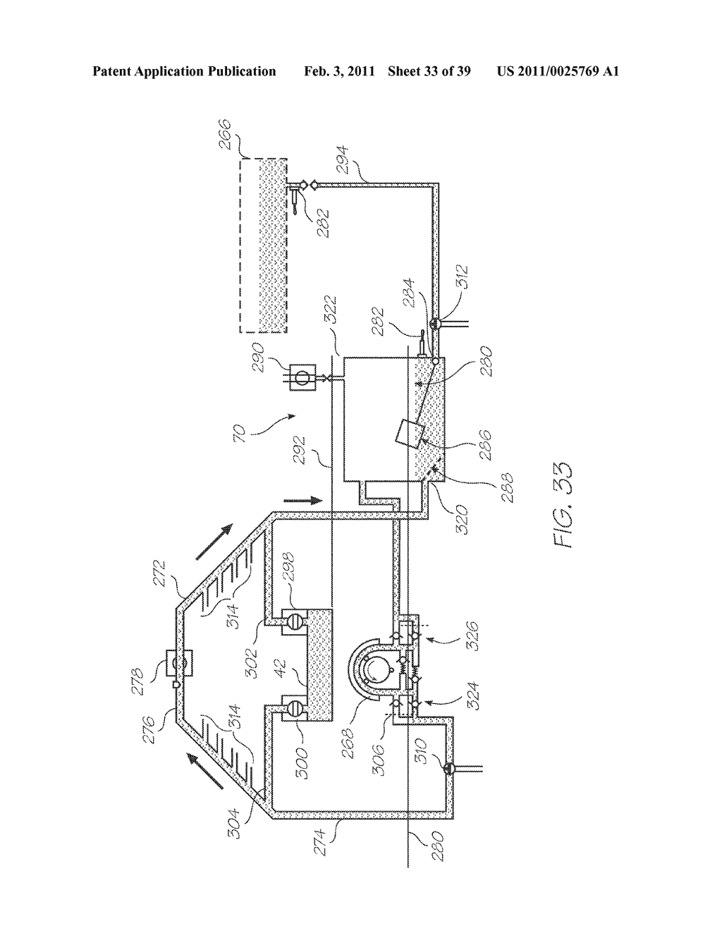 WIDE FORMAT PRINTER WITH PRINTHEADS SUPPLIED BY MULTIPLE INK CONDUITS CONNECTED BY A BYPASS LINE - diagram, schematic, and image 34