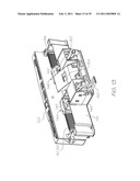 Wide format printer with independently movable printed service modules diagram and image