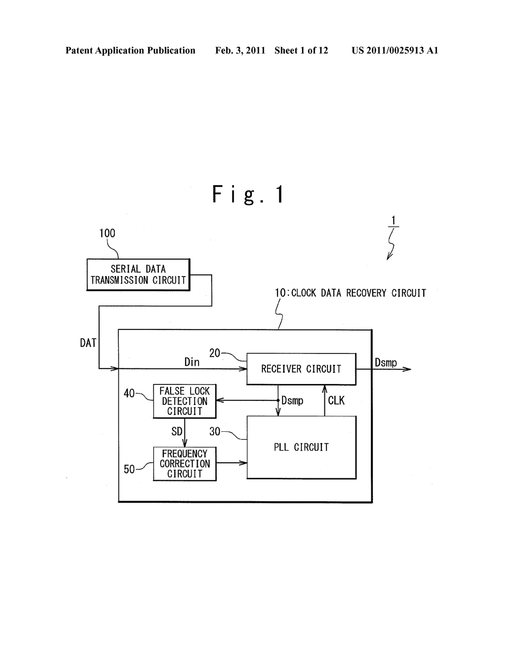 CLOCK DATA RECOVERY CIRCUIT AND DISPLAY DEVICE - diagram, schematic, and image 02