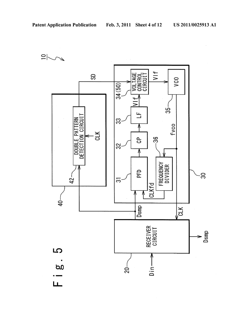 CLOCK DATA RECOVERY CIRCUIT AND DISPLAY DEVICE - diagram, schematic, and image 05